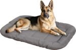 KHONSU PET Durable Dog Bed Tough and Tear Proof Dog Crate Bed with Heavy-Duty PVC-Backed Cover for Waterproof Outdoor Use Wipe Clean for Dogs up to 90 lbs