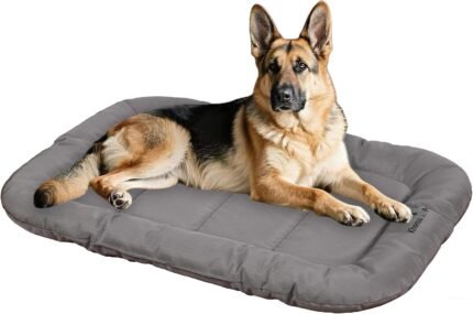 KHONSU PET Durable Dog Bed Tough and Tear Proof Dog Crate Bed with Heavy-Duty PVC-Backed Cover for Waterproof Outdoor Use Wipe Clean for Dogs up to 90 lbs