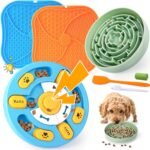 KIPRITII Dog Enrichment Toys with Lick Mat, Puzzle Toy & Slow Feeder