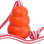 KONG Aqua Floating Fetch Toy, Natural Rubber, Orange, for Large Dogs