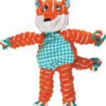 KONG Floppy Knots Rope and Plush Dog Toy, Fox, Medium/Large