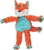 KONG Floppy Knots Rope and Plush Dog Toy, Fox, Medium/Large