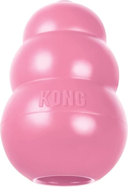 KONG Puppy, Natural Rubber Teething Chew Toy, for Medium Puppies, Pink