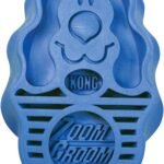 KONG – ZoomGroom – Dog Brush for Grooming and Shampooing – Blue Brush for Large Dogs