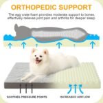 KSIIA Orthopedic Dog Bed for Small Dogs with Waterproof Lining, Grey, 23x17 - Image 2