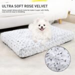 KSIIA Washable Dog Bed Medium Size Dog Crate Bed Plush Pet Mat 29"x21" Gray - Image 2