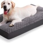 KSIIA Washable Dog Bed for Crate Waterproof for Medium Dogs,35×22 Inch,Gray