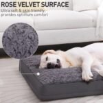 KSIIA Washable Dog Bed for Crate Waterproof for Medium Dogs,35x22 Inch,Gray - Image 2