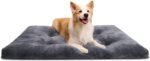 KSIIA Washable Dog Crate Bed Kennel Mat for Medium Dogs, 35 x 23 Inch, Grey