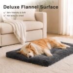 KSIIA Washable Dog Crate Bed Kennel Mat for Medium Dogs, 35 x 23 Inch, Grey - Image 2