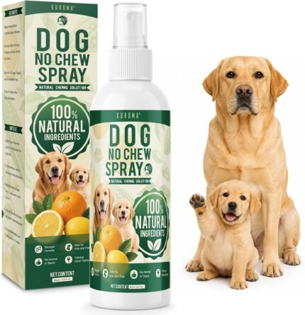 KUROMA ‌Citrus Dog Deterrent Spray, Bitter Dog No Chew Spray for Dogs & Puppies, Non-Staining Dog Repellent Spray for Furniture & Carpet, Stops Chewing, Biting, Urine Marking & Licking, 200ml‌