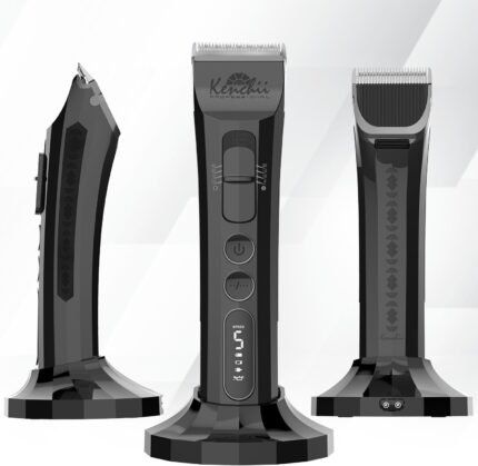 Kenchii Flash Cordless Dog Grooming Clipper, 4-in-1 Blade, Black