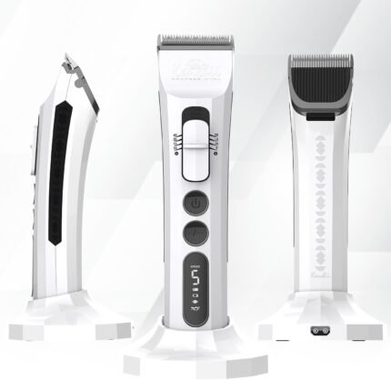 Kenchii Flash Cordless Dog Grooming Clipper, 4-in-1 Blade, White