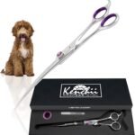 Kenchii Scorpion Dog Grooming Scissors 8in Curved, Micro-Serrated