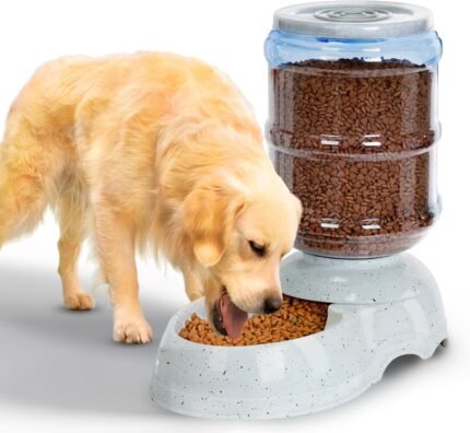 Kenond 11L Gravity Automatic Dog Feeder, Dog Food Dispenser for Large Breed