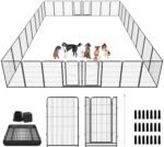Kfvigoho Dog Playpen Outdoor Extra Wide 32 Panels Heavy Duty Dog Fence 47"
