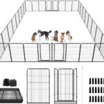 Kfvigoho Dog Playpen Outdoor Extra Wide 32 Panels Heavy Duty Dog Fence 47″