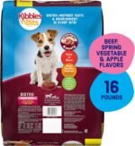 Kibbles 'n Bits Bistro Mini Bits Small Breed Dry Dog Food, Oven Roasted Beef, Spring Vegetable & Apple Flavors for Adult Dogs, 16 lb. Bag - Image 2