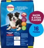 Kibbles 'n Bits Dry Dog Food, Savory Bacon & Steak Flavor for Adult Dogs 16 lb. Bag - Image 2