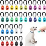 Kigeli 30 Pcs Dog Training Clicker for Pet with Wrist Strap, Multicolor