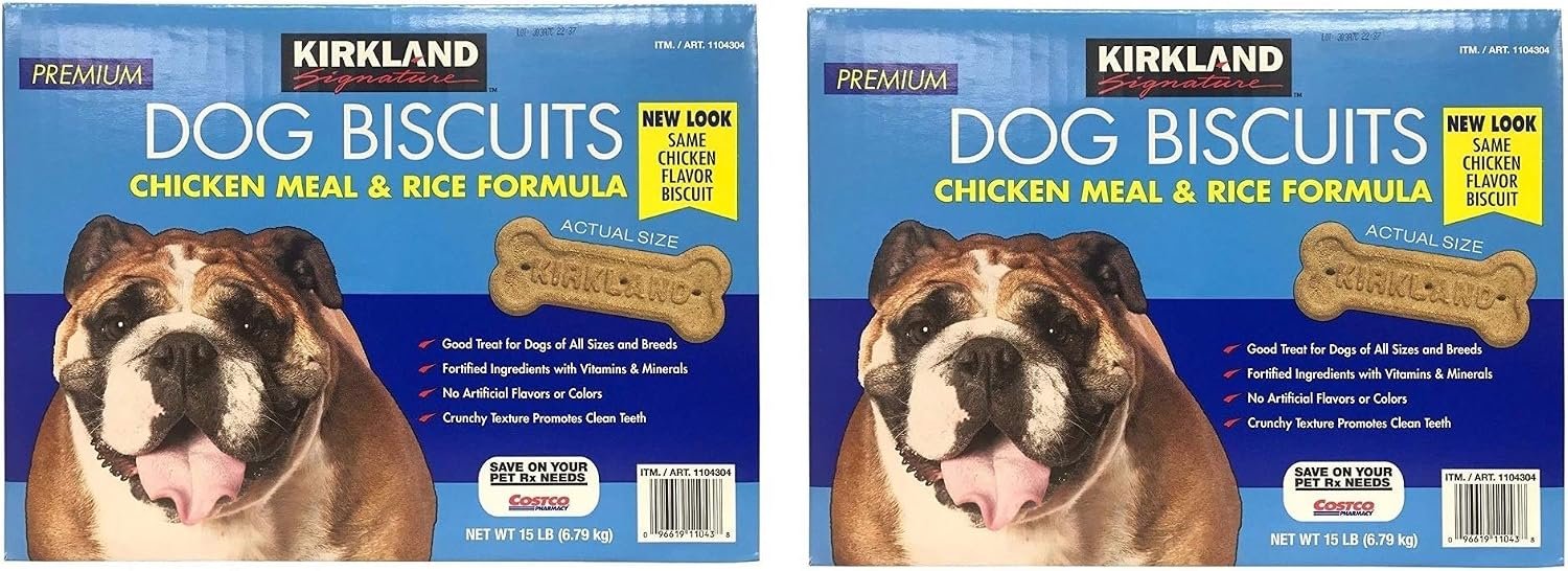 Kirkland Signature Premium Dog Biscuits Chicken Meal & Rice Formula 30 LB Kirkland Signature Premium Dog Biscuits Chicken Meal & Rice Formula 30 LB