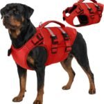 Kuoser Dog Life Jacket, High Flotation Dog Life Vest for Swimming Boating