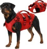 Kuoser Dog Life Jacket, High Flotation Dog Life Vest for Swimming Boating