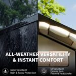 LATIBELL Waterproof Large Outdoor Dog Tent with Magnetic Door Mesh Windows - Image 2