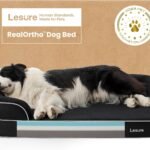 LE SURE RealOrtho™ XL 3-Layer Orthopedic Dog Beds Large Sized Dog,42″ Black