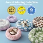 LE SURE Shown on TV Jacquard Donut Dog Beds Medium Sized Dog,Blue 30x30x8in - Image 2