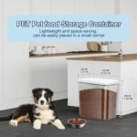 LEAWALK 12 Lbs Airtight Dog Cat Pet Food Storage Container PopTop White - Image 2