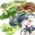 LECHONG Stuffed Animal Dog Toys, 5 Pack Tough Squeaky Dog Toys, Plush Toys Assortment, Great Value Pet Toys Bundle, Woodland Series Chew Toys for Large Medium and Small Dogs Puppy Pet Toys