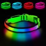 LED Dog Collar, Light Up Dog Collar,for Night Walking(Large,Green)