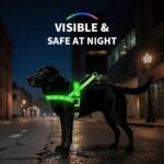 LED Dog Harness for Night Walking, Rechargeable, No Pull, Green, Medium - Image 2