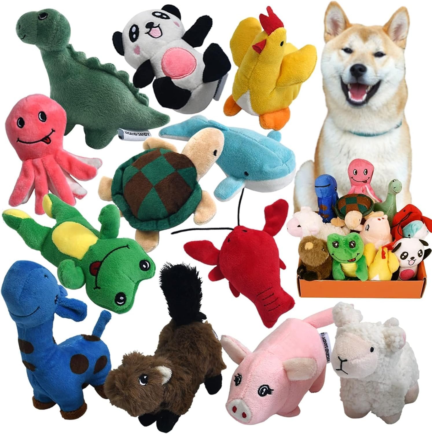LEGEND SANDY Squeaky Plush Dog Toy Pack for Puppy, Small Puppy Chew Toys LEGEND SANDY Squeaky Plush Dog Toy Pack for Puppy, Small Puppy Chew Toys