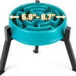 LOOBANI Elevated Dog Bowl Stand Adjustable 5.9″-8.7″ Width for Seniors Dogs