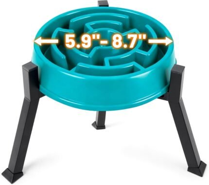 LOOBANI Elevated Dog Bowl Stand Adjustable 5.9″-8.7″ Width for Seniors Dogs