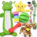 LOYEE 8 Pack Puppy Toys for Small Dogs, Luxury Dog Chew Toys with Squeaky Plush Toys, Rope Toys and Ball, Teething Toys for Puppy Supplies