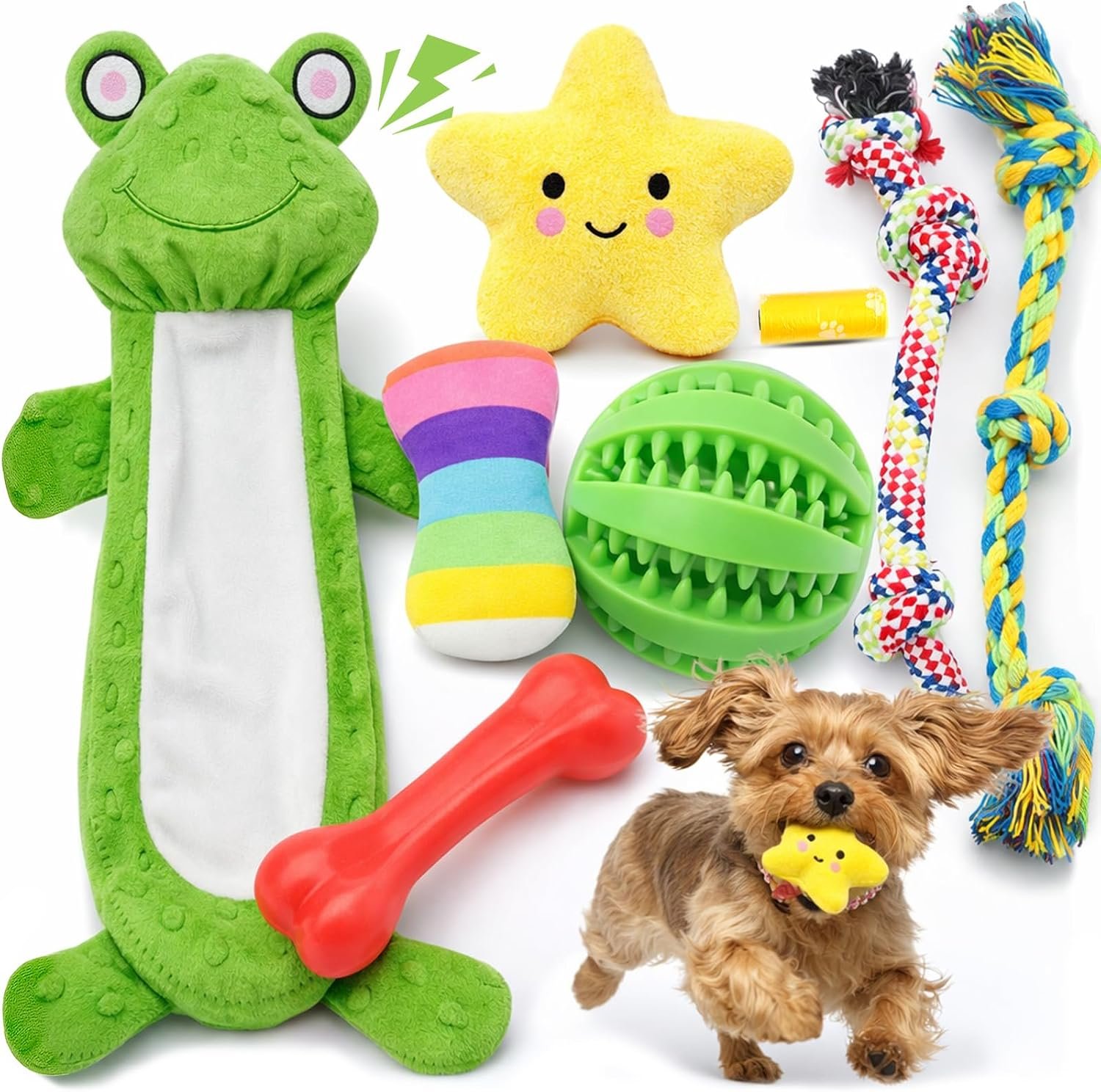 LOYEE 8 Pack Puppy Toys for Small Dogs, Luxury Dog Chew Toys with Squeaky Plush Toys, Rope Toys and Ball, Teething Toys for Puppy Supplies LOYEE 8 Pack Puppy Toys for Small Dogs, Luxury Dog Chew Toys with Squeaky Plush Toys, Rope Toys and Ball, Teething Toys for Puppy Supplies