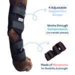 Labra Dog Rear Leg Hock Joint Compression Wrap - Supportive Brace for Weak Back Legs, ACL Tear, and Joint Discomfort - Adjustable Hind Leg Support for Senior Dogs - Large - Image 2