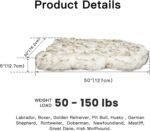 Laifug Luxury Faux Fur Dog Bed，5 in Memory Foam（50L x 30W x 5H in，White） - Image 2