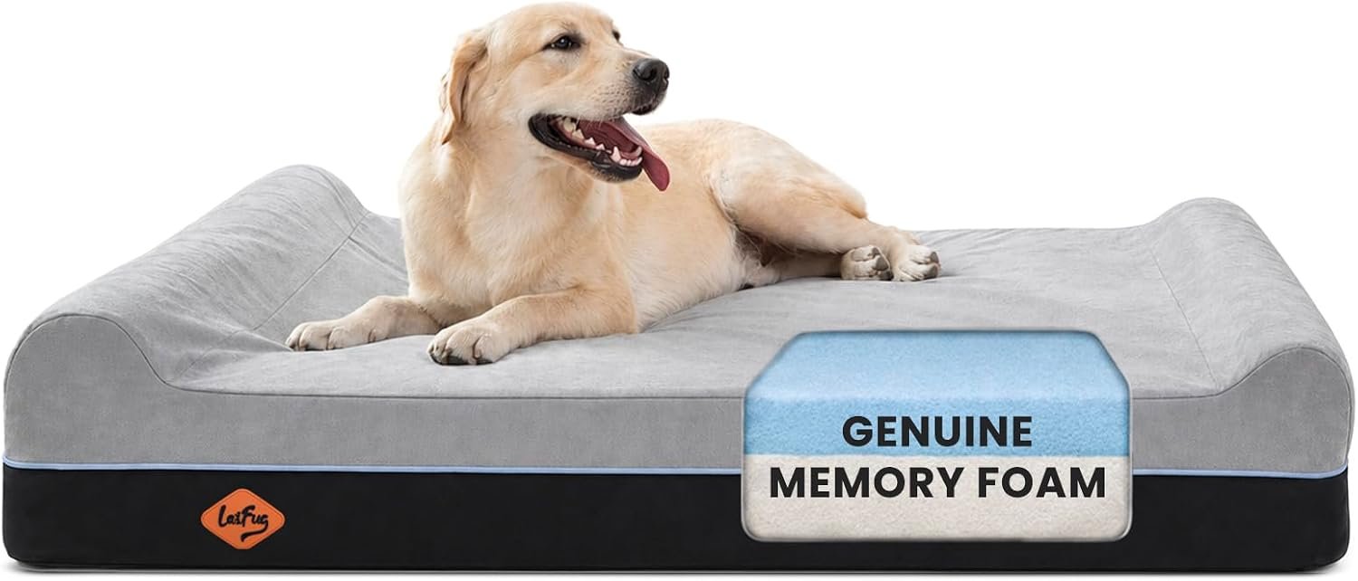 Laifug Orthopedic Dog Bed, Slate Grey 50”x36”x10”, Memory Foam Laifug Orthopedic Dog Bed, Slate Grey 50”x36”x10”, Memory Foam