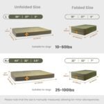 Laifug Outdoor Foldable Waterproof Dog Bed,Army Green,(44''x32''x3.5'') - Image 2
