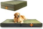 Laifug Outdoor Foldable Waterproof Dog Bed,Army Green,(44''x32''x3.5'')