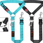 Laqibak Removable Dog Seat Belt Harness for Car, 3 in 1 Pet Seatbelt Leash