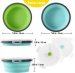 Large Collapsible 40 OZ Travel Dog Bowls, 2 Pack with Lids, Foldable Silicone Food & Water Bowl for Large Dogs, Lightweight & Leak Proof, Perfect for Outdoor Travel, Camping & Hiking - Image 2
