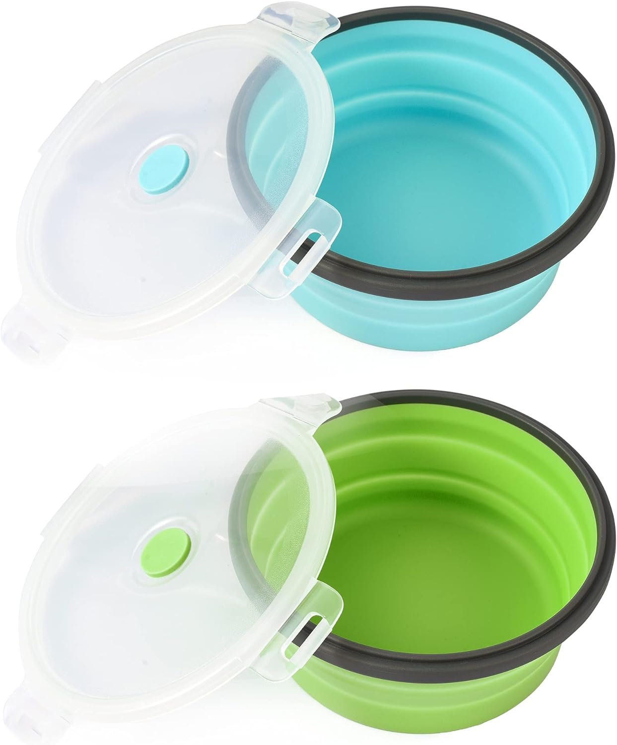 Large Collapsible 40 OZ Travel Dog Bowls, 2 Pack with Lids, Foldable Silicone Food & Water Bowl for Large Dogs, Lightweight & Leak Proof, Perfect for Outdoor Travel, Camping & Hiking Large Collapsible 40 OZ Travel Dog Bowls, 2 Pack with Lids, Foldable Silicone Food & Water Bowl for Large Dogs, Lightweight & Leak Proof, Perfect for Outdoor Travel, Camping & Hiking