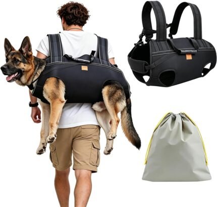 Large Dog Backpack for Hiking: Easy Carry 50-60 lbs Dogs for Entire Journey