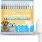 Large-Head Dog Ear Swabs, Gourd Cotton Tips, 56 pcs