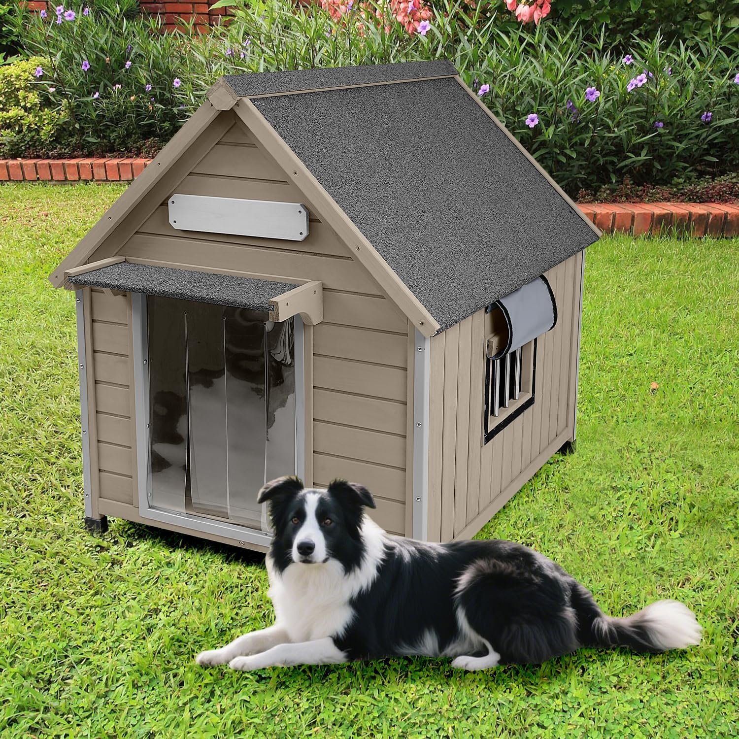 Large Outdoor Dog House for Medium Dogs, Wooden Dog Kennel Large Outdoor Dog House for Medium Dogs, Wooden Dog Kennel